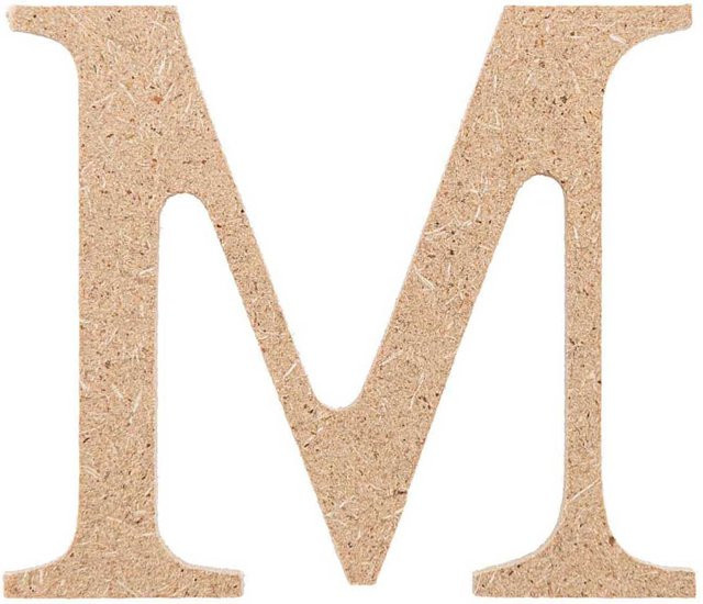 Rico Design MDF Mini Großbuchstabe M aus Holz - Bild 1