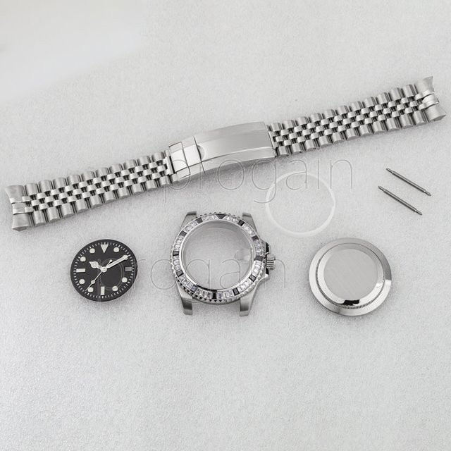 Diamonds Uhrenzubehör Gehäuseteile Edelstahl, 40 mm, Diamant, Silber - Bild 1