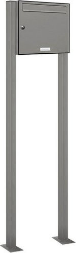AL Briefkasten Freistehend für 1 Partei in Grau, B/H/T: 46,5 x 150 x 11,6 cm - Bild 1