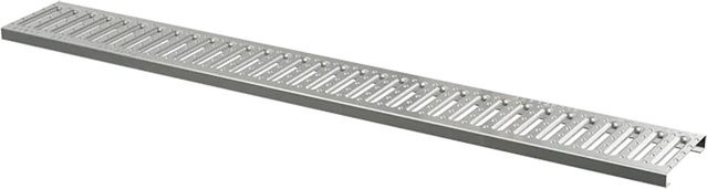 Alcadrain Gitterrost verzinkt AVZ103 B125 in Silber, B/T/H: 99,5 x 13,2 x 2,8 cm - Bild 1