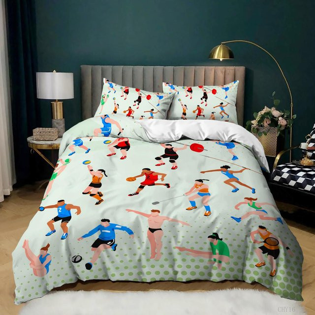 Flylo Bettwäsche-Set Tennis Sport Design aus Mikrofaser, Mehrfarbig, B/H: 135 x 200 cm - Bild 1