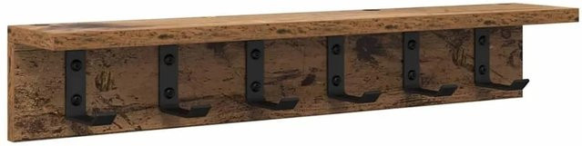 vidaXL Wandmontierter Nachttisch aus Altholz in Braun, B/T/H: 60 x 10,5 x 10,5 cm - Bild 1