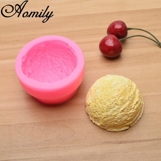 Aomily Silikonform rund in Pink für DIY Bastelarbeiten mit Eis, Fondant, Schokolade, Seife oder Kerzen - Bild 1
