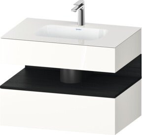 Duravit Qatego Einbauwaschtisch-Möbel-Set in Weiß, B/T/H: 80 x 55 x 60 cm - Bild 1