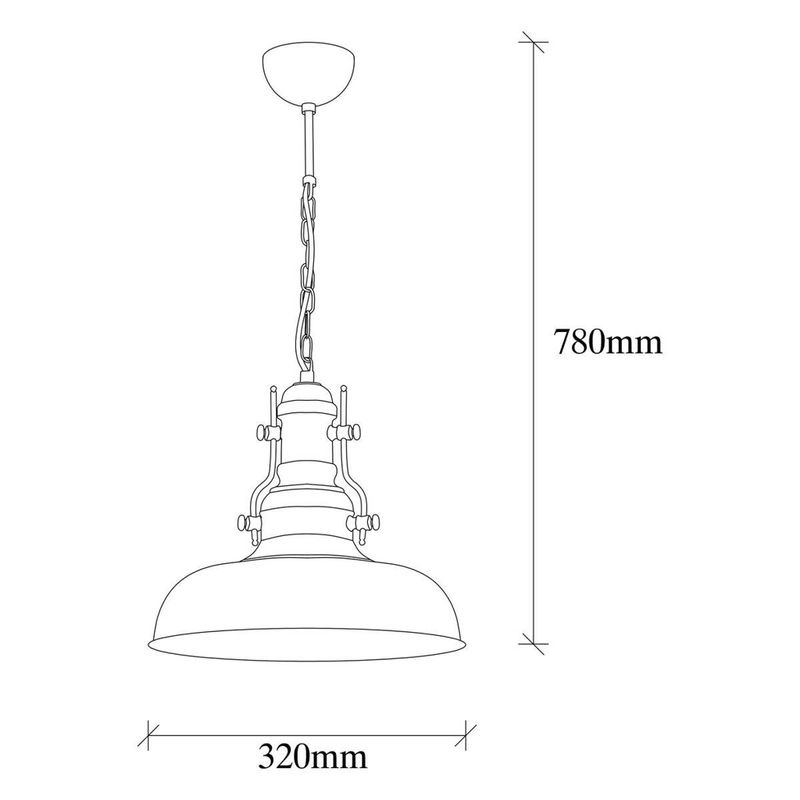Opviq Pendelleuchte Berceste aus Metall in Schwarz mit E27 Fassung, B/T/H: 32 x 32 x 78 cm - Bild 3