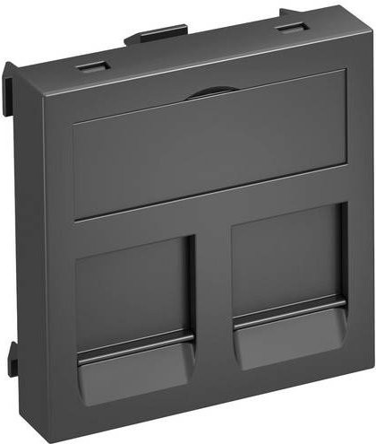 OBO Bettermann Abdeckung Datentechnikträger, Grau, B: 4,5 cm, H: 4,5 cm, T: 0,9 cm - Bild 1