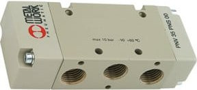 Riegler 5/2-Wegeventil pneumatisch bistabil in Beige mit Anschluss G 1/4 und DN 7,5 - Bild 1