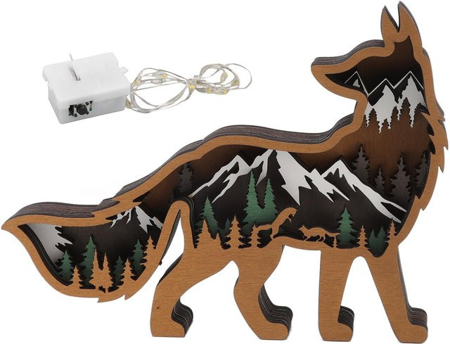 OutsideWorld Holz Tierstatue in Schwarz und Braun, moderne abstrakte Dekofigur aus Holz für dein Zuhause - Bild 1