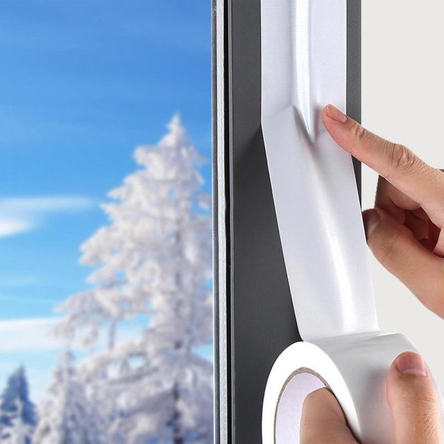 Wetterfestes Fensterdichtungs-Isolationsband aus Kunststoff, transparentes Dichtungsband als Zugluftstopper und Lückenfüller für Fenster, Waschbecken und Bad, 20 m - Bild 1