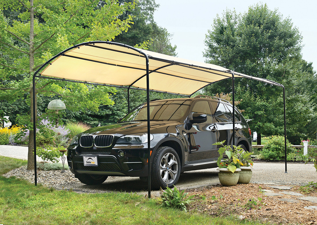 ShelterLogic Folien Carport Garage sand B/H/L: 270 x 240 x 490 cm - Bild 4