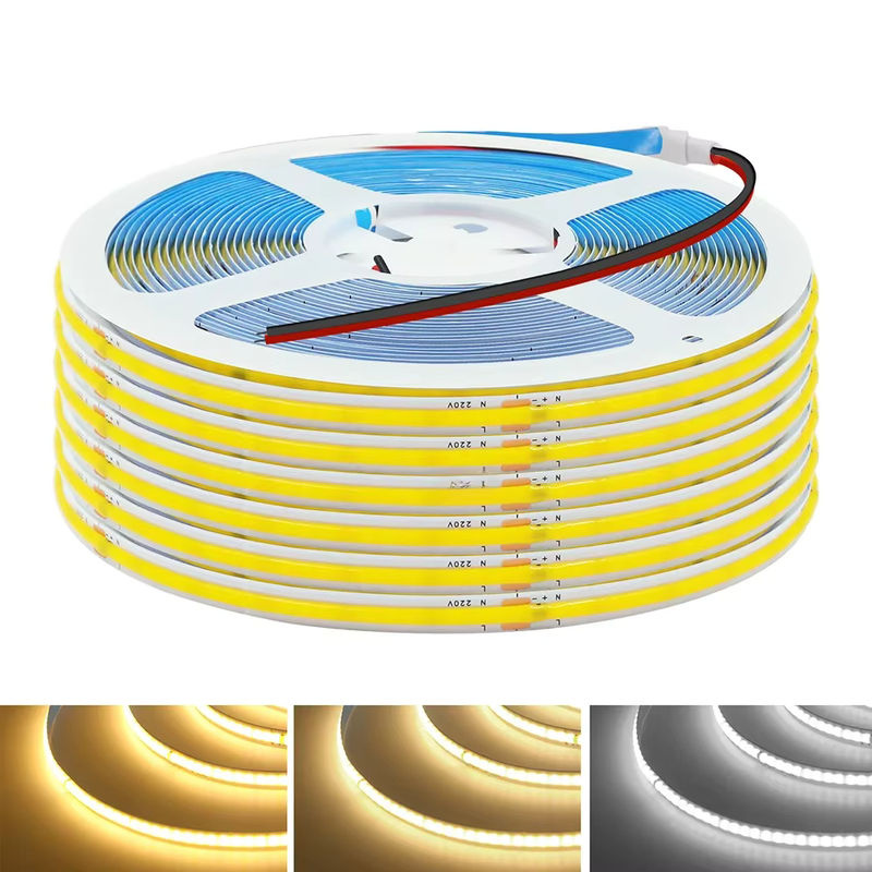 KISUFU COB-LED-Streifen mit 240 LEDs, warmweißes Naturweiß, 220 V, lineare Beleuchtung mit RA90 und IC-Chip - Bild 7
