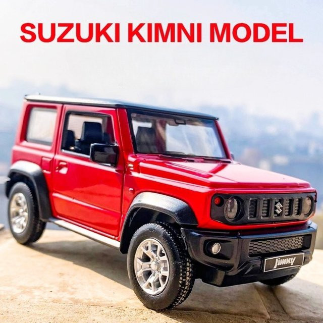 caipo Suzuki Jimny Spielzeugauto Modell, Maßstab 1:26, mit Licht und Sound, Metall, Rot - Bild 1