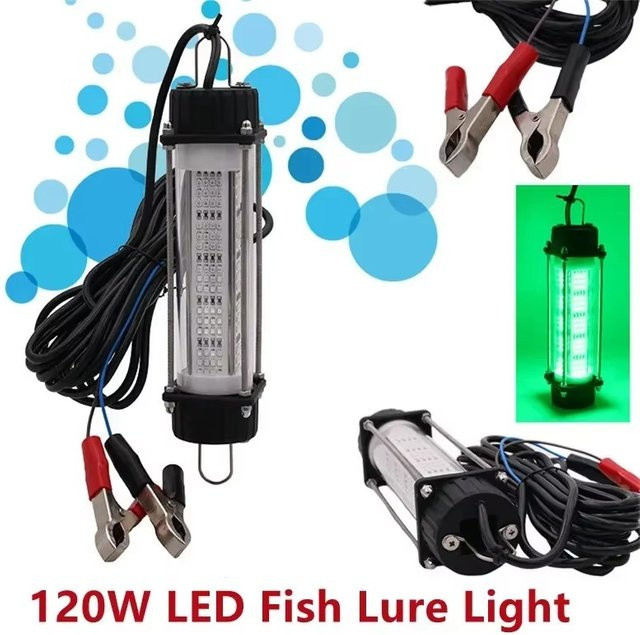 120W LED Unterwasser-Angellicht IP68 mit grünem und gelbem Licht für das Nachtangeln - Bild 1