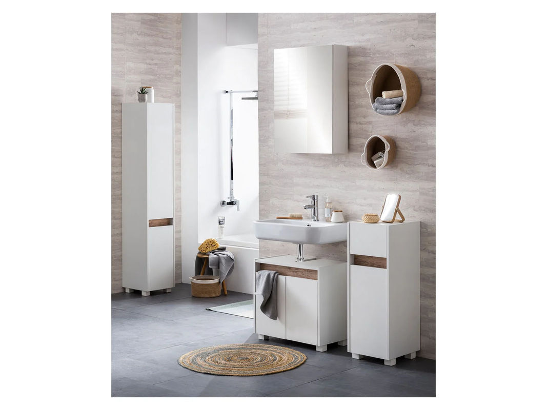 SCHILDMEYER Seitenschrank Cosmo Badezimmermöbel Weiss B/H/T: 30,2 x 84,8 x 33 cm - Bild 2