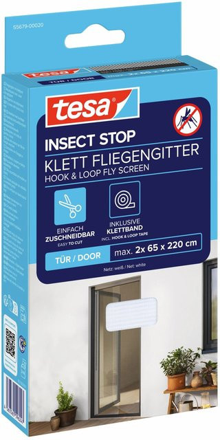 tesa Insect Stop Klett Fliegengitter für Türen in Weiß - Bild 1