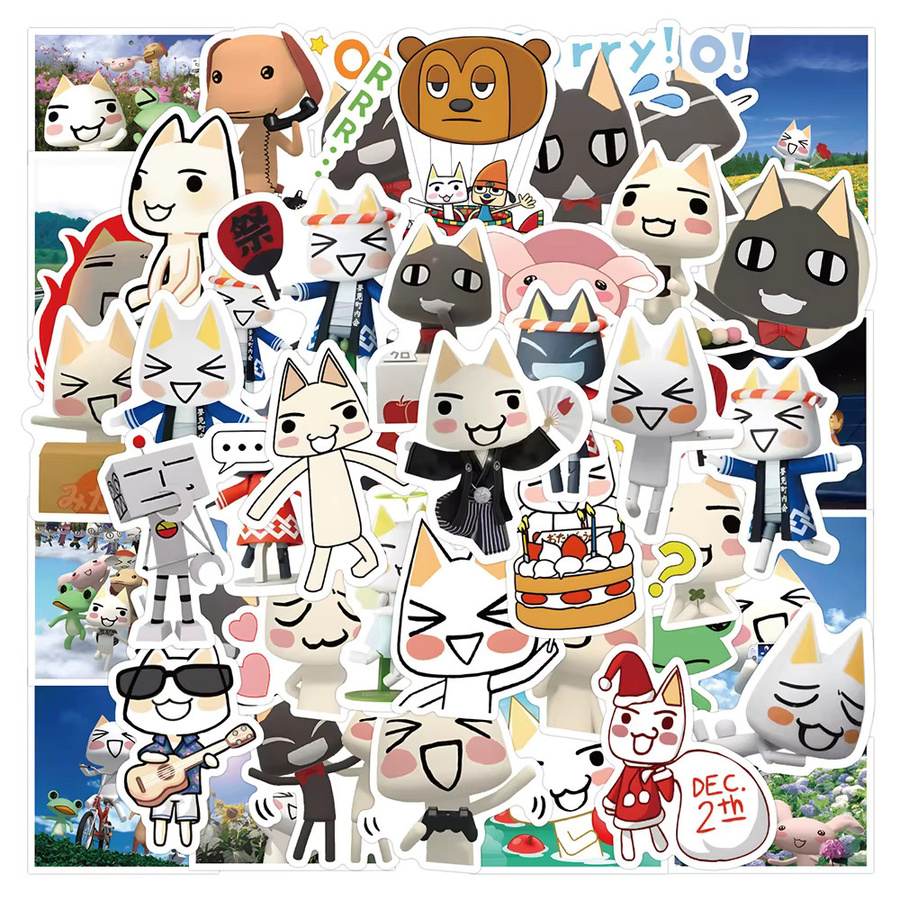 Rspctou Inoue Toro Cartoon Aufkleber, Tiere, Bunt / Mehrfarbig - Bild 2