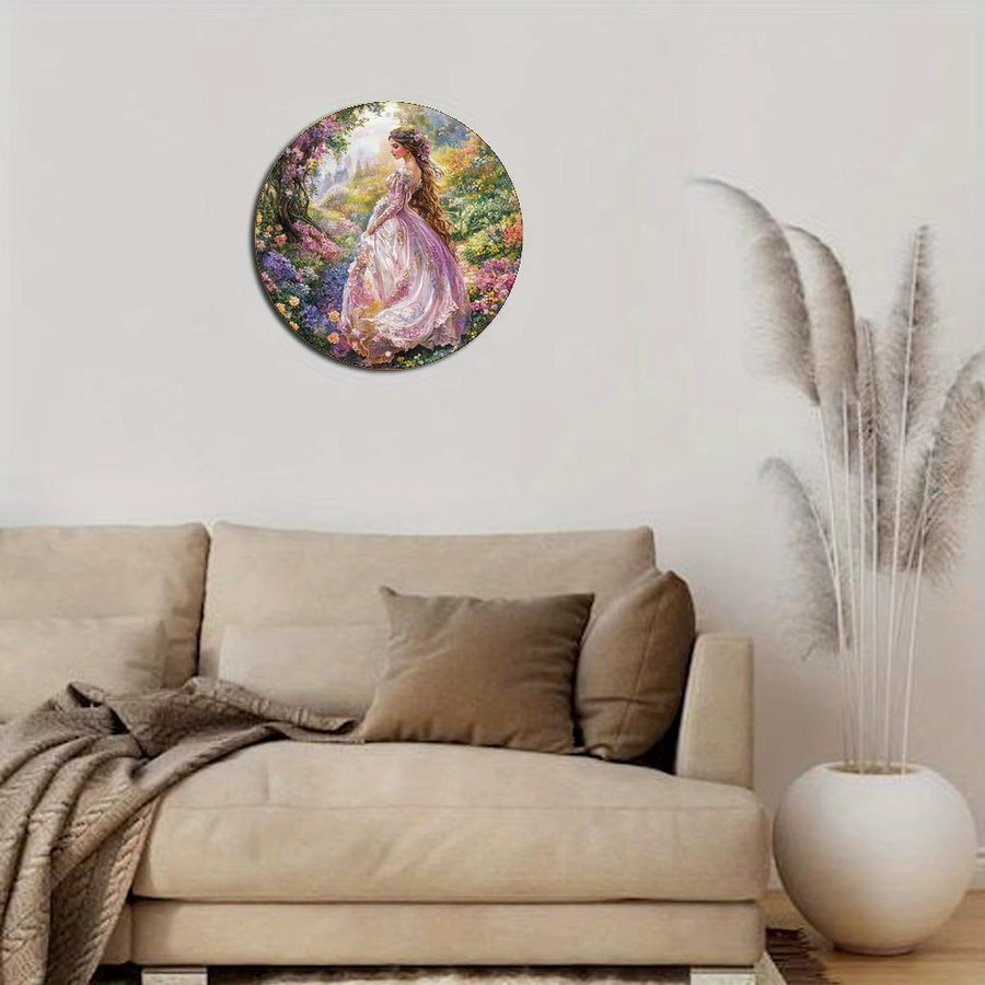 Potdemiel Rundes Aluminiumschild mit floralem Vintage-Design in Multicolour, Durchmesser: 20 cm - Bild 5