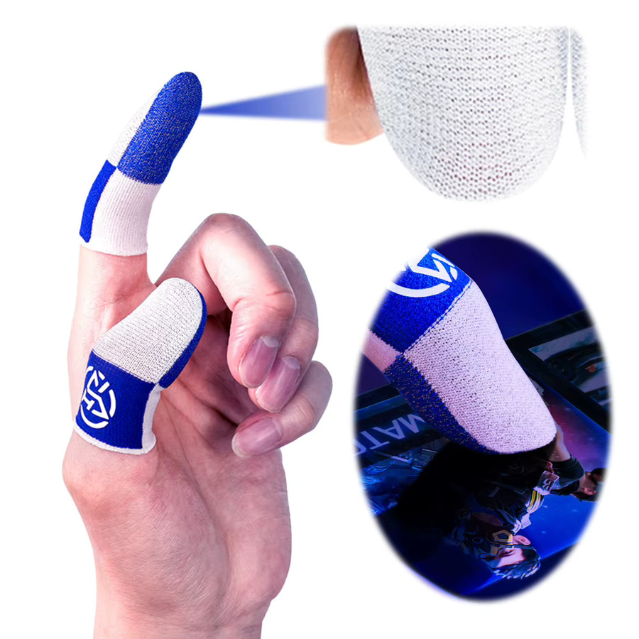 APWIKOGER Mobile Gaming Finger Sleeves in Grün, atmungsaktive und schweißfeste Daumenhandschuhe mit Anti-Slip-Effekt für PUBG und Mobile Games - Bild 2