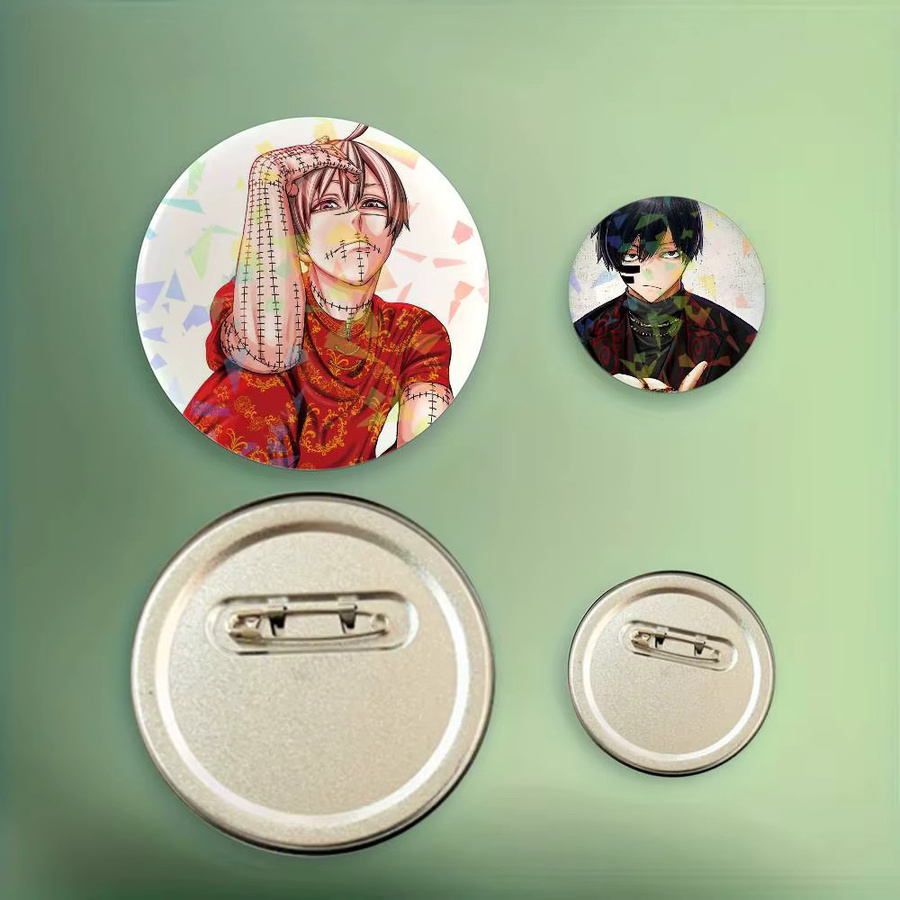 Brosche Anime, Weißblech, Unisex - Bild 2