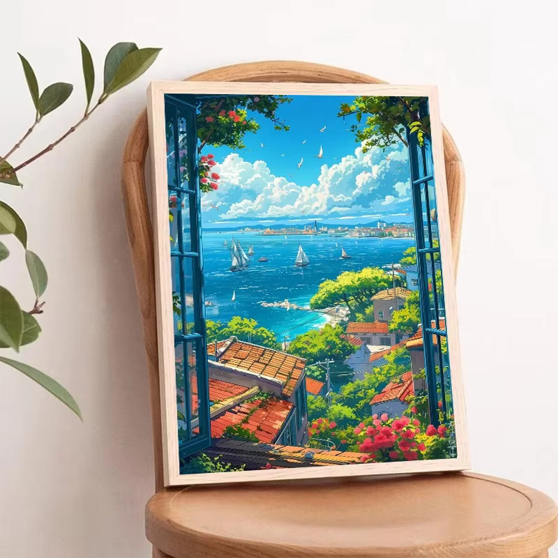 Potdemiel Kunstposter Anime-Küste als Leinwanddruck in Mehrfarbig für deine Wanddekoration - Bild 4