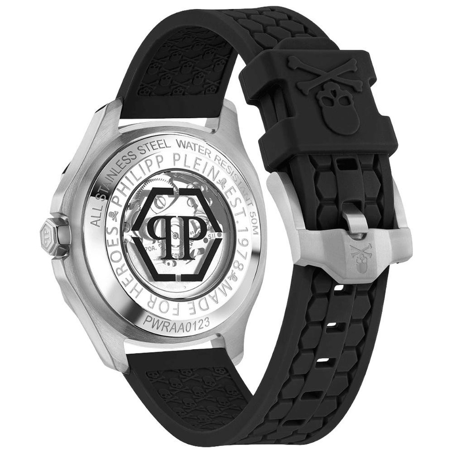 Philipp Plein Armbanduhr Automatik, Edelstahl, 42 mm, Herren, schwarz - Bild 4