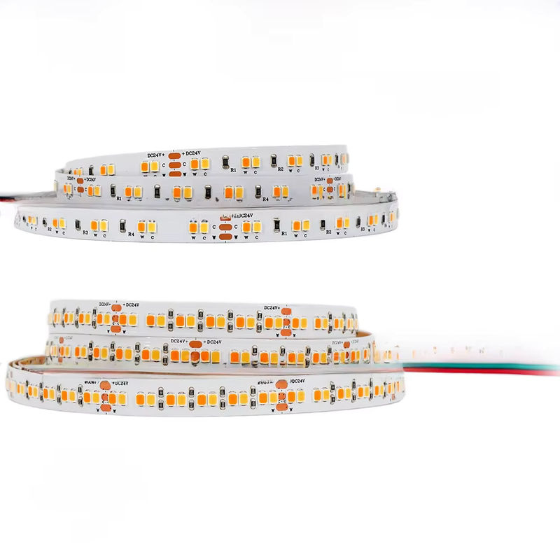 Auxmer LED-Streifenlicht WWCW 2835 in Weiß, CCT 2400-6500 K, 5 m Rolle, IP20, CRI >95, 120/240 LEDs/m, DC12/24 V - Bild 4