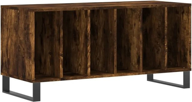 vidaXL Plattenschrank Räuchereiche in Brown aus Holzwerkstoff und Eisen, B/T/H: 100 x 38 x 48 cm - Bild 1