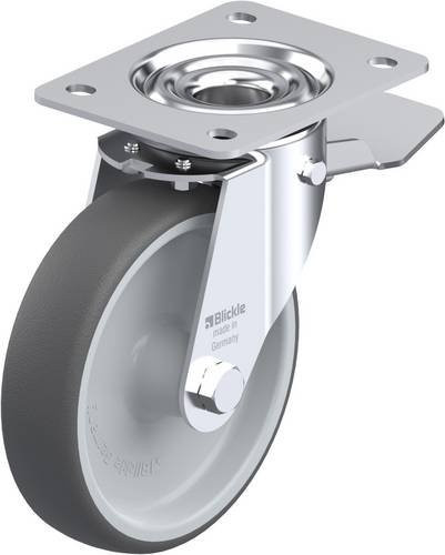 Blickle LE-PATH 160G-ST Lenkrolle mit Feststeller in Grau, Rad-Durchmesser: 16 cm, Tragfähigkeit: 300 kg - Bild 1