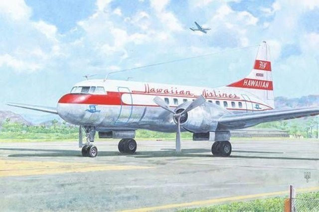 Roden ConvairCV-340 Hawaiian Airlines, Modellflugzeug, 1:144, Bunt / Mehrfarbig - Bild 1