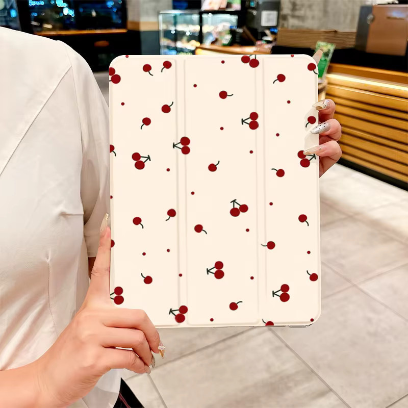Kirschmuster Schutzhülle für Apple iPad Pro 10/11 Zoll und iPad Air Generationen in Weiß - Bild 2