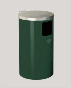 VAR Abfallsammler Typ WR 1 zur Wand- oder Rohrbefestigung, moosgrün, 30 l - Bild 1