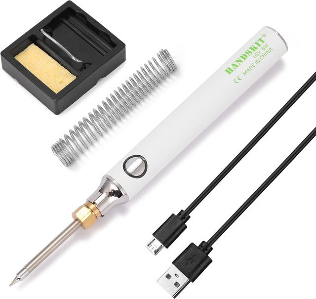 Kkmoon USB-Ladelötkolben Set mit einstellbarer Temperatur, 5 V, 8 W, Weiß/Mehrfarbig - Bild 1