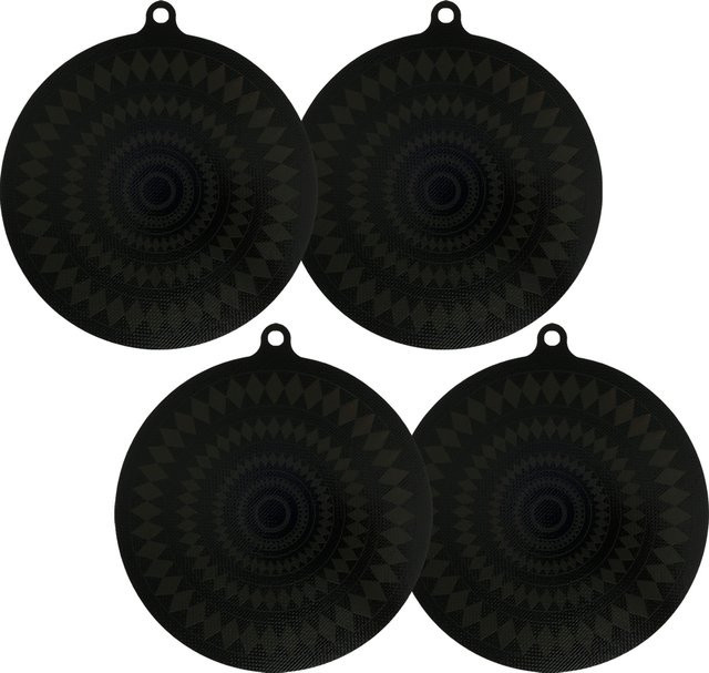 Willstar 4er-Set Silikon Kochfeld Schutzmatten für Induktionskochfelder, thermochrome Herd Abdeckung Pads, Schwarz, rund - Bild 1