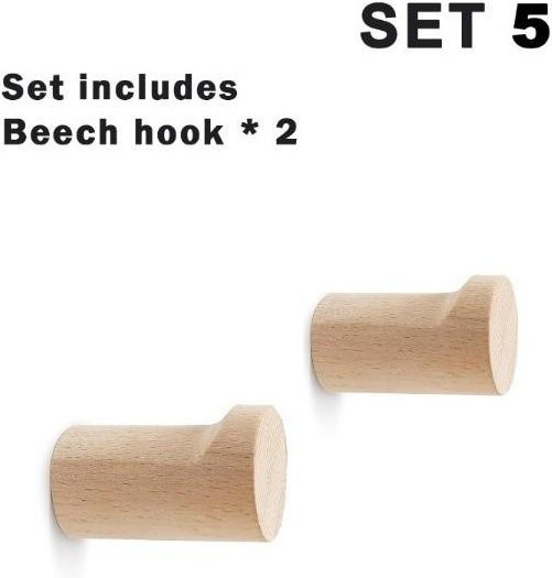 Wandhaken aus Walnussholz und Buchenholz von Good Industrial Accessories in Braun für Bademäntel, Hüte und Taschen - Bild 1