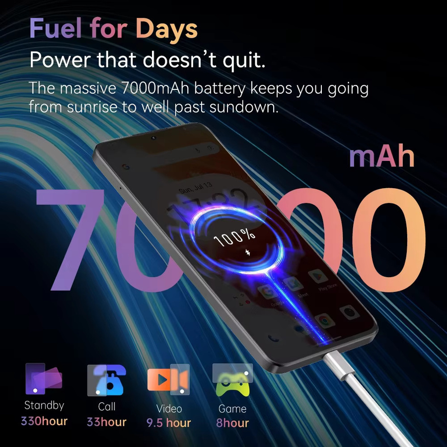 Cubot Note 60 Android 15 Smartphone mit 7,2 Zoll 120Hz Display, 16GB RAM, 128GB ROM und 48MP Kamera, 7000mAh Akku - Bild 5