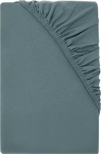 LIVARNO Jersey-Spannbettlaken aus Baumwolle, Petrol, B/T: 180 x 200 cm - Bild 1
