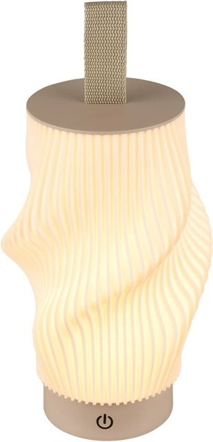 Brilo Akku-Tischleuchte Tubi LED dimmbar mit Touch-Funktion in Beige - Bild 1