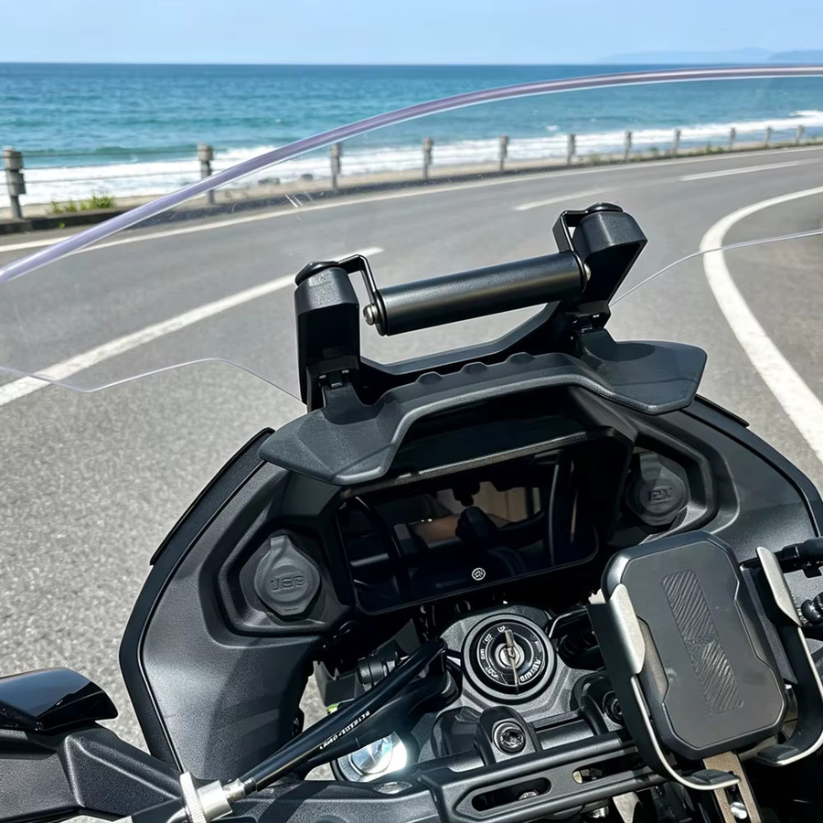 GPS-Navigationsplattenhalterung und Handyhalterung für YAMAHA Tracer 700 und Tracer 7 GT in Schwarz - Bild 3