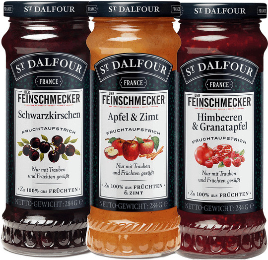 St. Dalfour Konfitüren Feinschmecker Edition 3 x 284 g - Bild 1