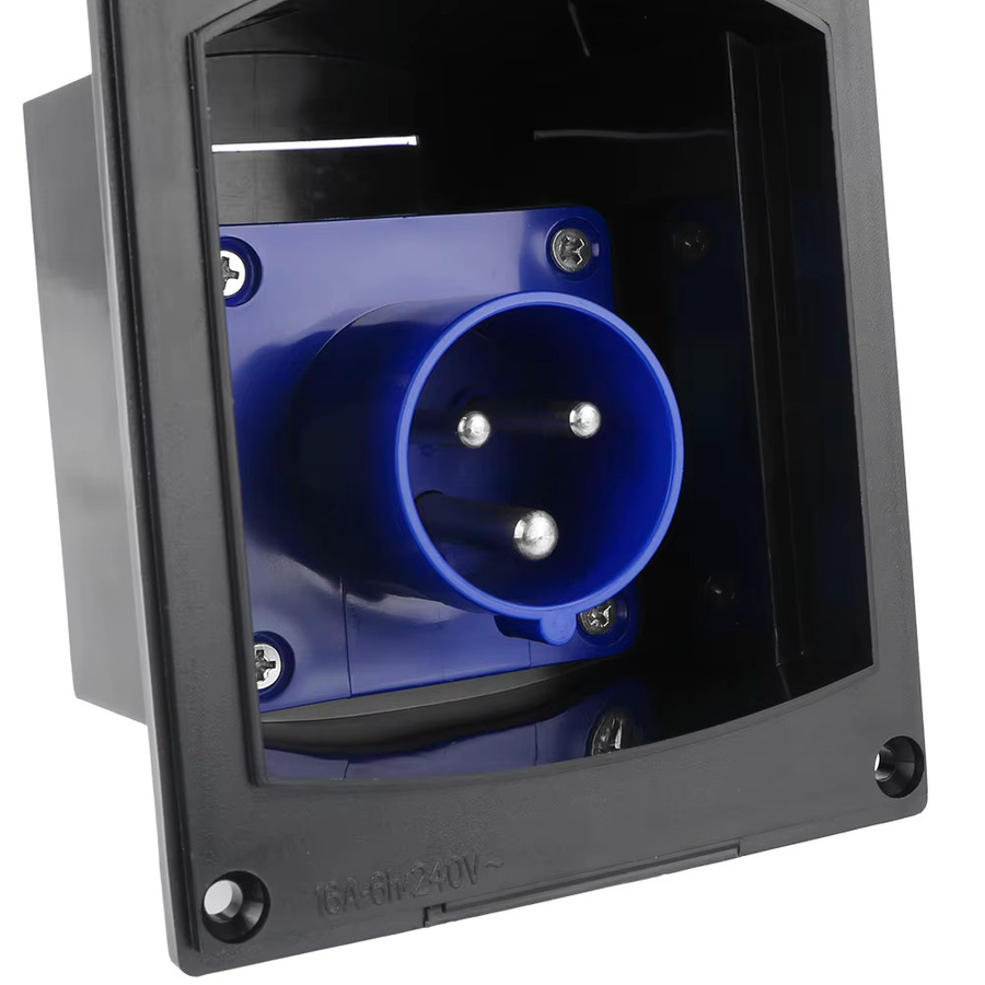 Wasserdichte Marine Steckdose mit Abdeckung für RV und Camper, bündiger externer Anschluss 220V-240V 16A - Bild 4