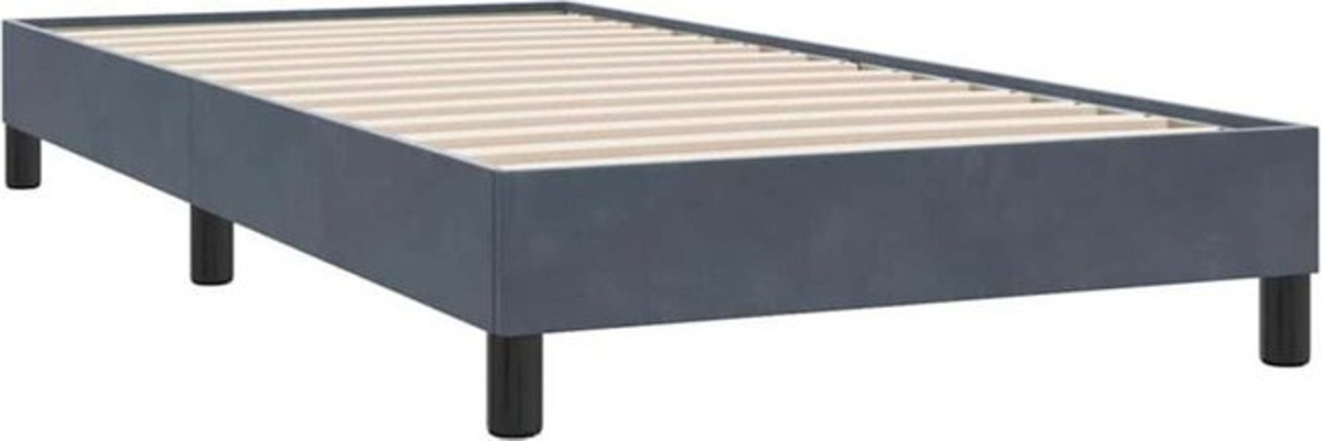 Polsterbett vidaxl in Anthrazit und Grau aus Samt und Holzwerkstoff, B/T: 80 x 220 cm - Bild 1