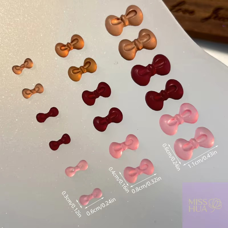 HUA HUA Nageldekoration, 50 Stück, Harz Nagel Charms, Wine red, Glänzend - Bild 4