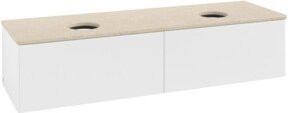 V&B Waschtischunterschrank Antao mit Beleuchtung, Farbe Weiß, B/T: 160 x 50 cm - Bild 1