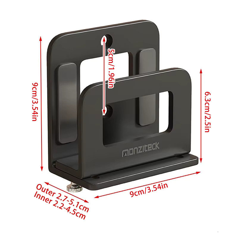WHPHous Verstellbare Wandhalterung für Router, Modem, TV-Box und Mediaplayer in Schwarz - Bild 3
