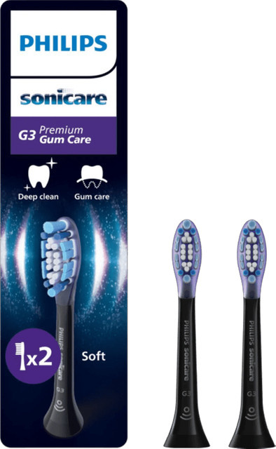 Philips Sonicare Premium Gum Care Aufsteckbürsten, 2er, Schwarz - Bild 2