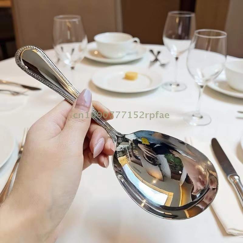 JETTING Servierlöffel aus Edelstahl in Silber poliert für Reis und Suppe - Bild 3