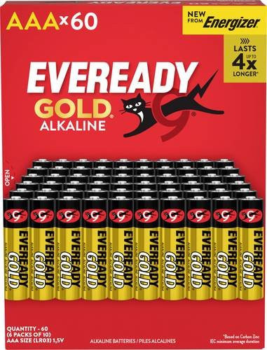Eveready Gold Micro AAA Batterien Alkali-Mangan 1.5V Gold 60 Stück - Bild 1