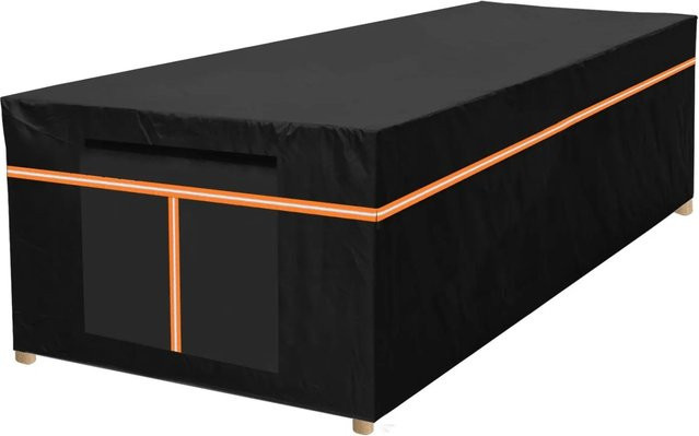 PXloue Schutzhülle für Gartentisch aus wetterfestem 600D Oxford-Gewebe, Farbe: Schwarz, B/T/H: 180 x 120 x 74 cm - Bild 1