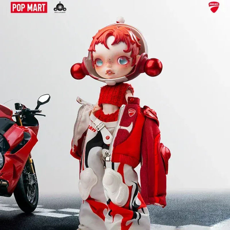 POP MART SKULLPANDA x DUCATI 1/6 Blindbox Mystery Box Actionfigur in Rot - Bild 1