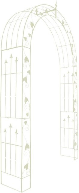 TPFGarden Rosenbogen Emmy Klettergerüst aus Stahl in Antik-Creme, Höhe: 247,5 cm, Breite: 146,0 cm, Tiefe: 35,5 cm - Bild 1